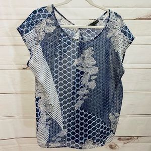 Outback Red sheer patterned blouse